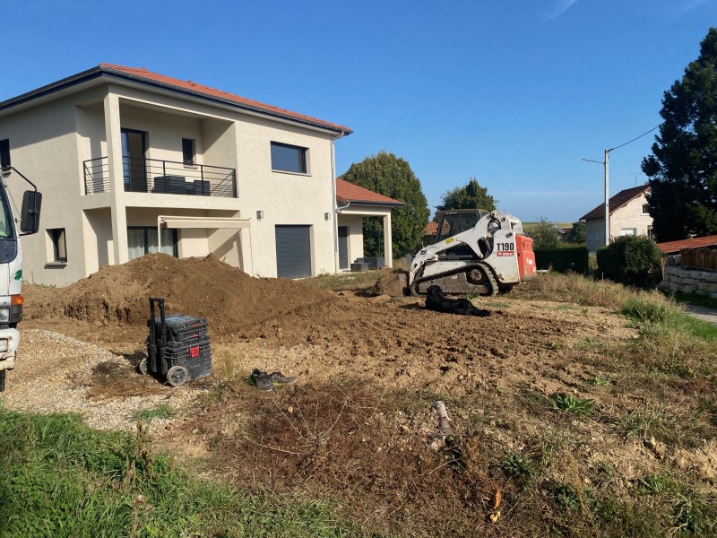 terrassement suite à la construction d'une maison neuve à Bourgoin jallieu