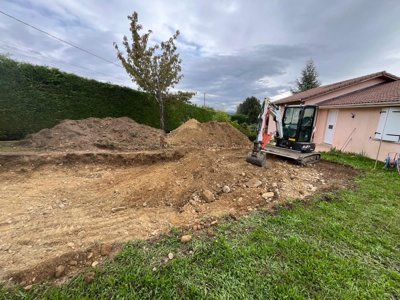Evacuation de terre à st jean de Bournay